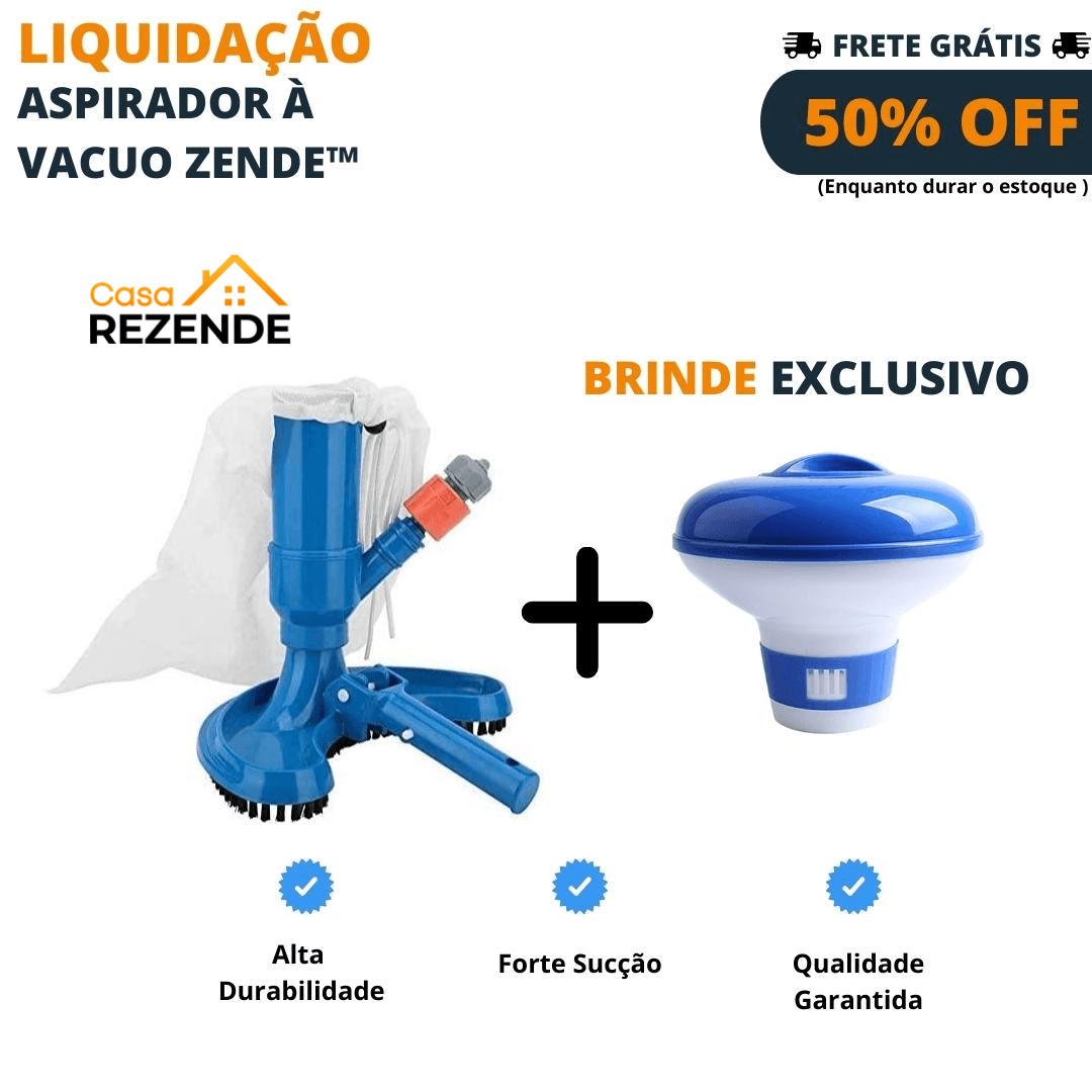 Aspirador de Piscina a Vácuo Zende™ + BRINDE EXCLUSIVO