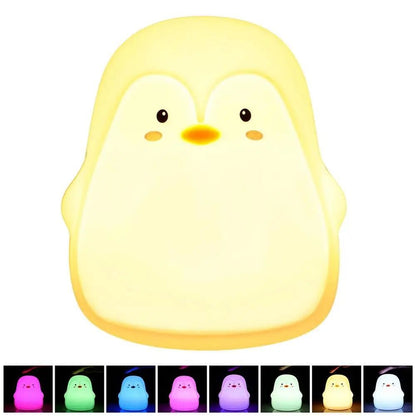 Luminária Infantil em Silicone Pinguim