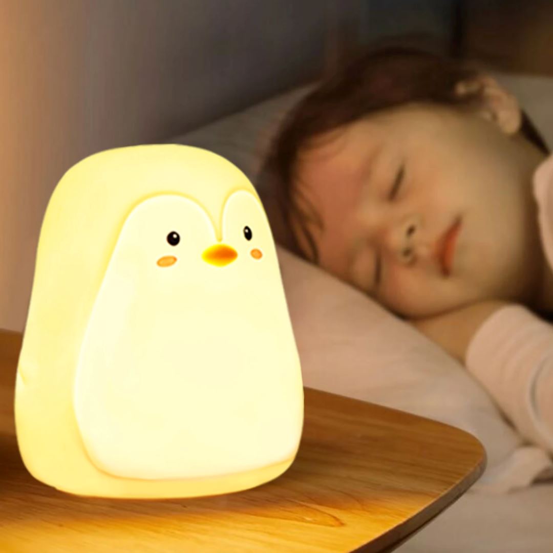 Luminária Infantil em Silicone Pinguim