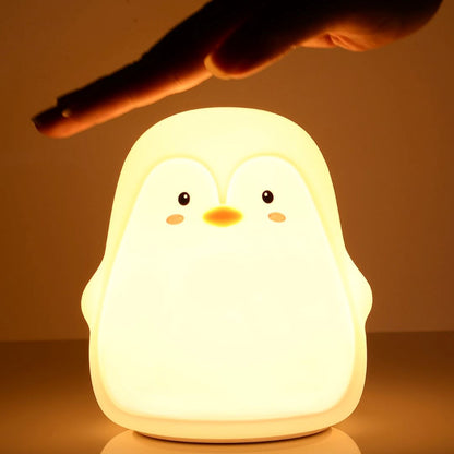 Luminária Infantil em Silicone Pinguim